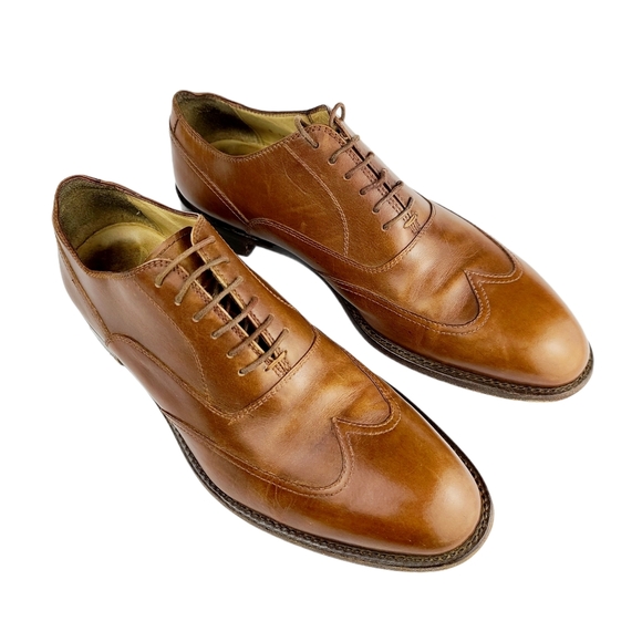 Ermenegildo Zegna Tan Leather Oxfords